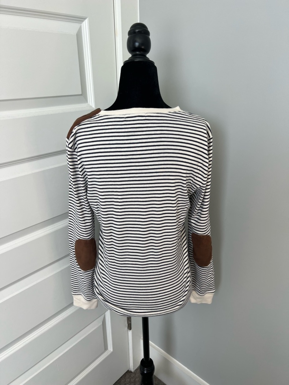 Lauren Ralph Lauren Striped
Shoulder Zip Elbow Patch
Long-Sleeve Shirt - Picture 2 of 6